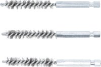 Stahlbürste | 9 mm | Antrieb Außensechskant 6,3 mm (1/4") | 3-tlg.
