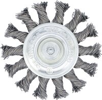Scheibenbürste | Antriebswelle 6 mm | gezopft | Ø 75 mm