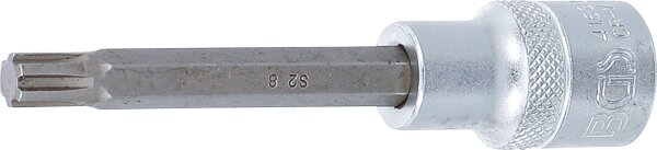 Bit-Einsatz | Länge 100 mm | Antrieb Innenvierkant 12,5 mm (1/2") | Keil-Profil (für RIBE) M8