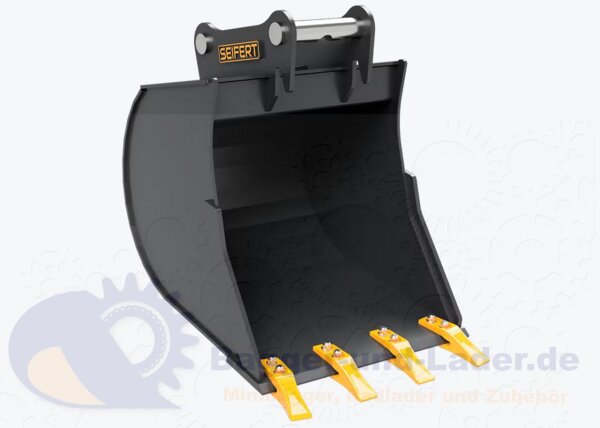 Seifert Tieflöffel 60 cm (158 l)  für MS03 Symlock geeignet für Minibagger 3 -5 to. ( SBB.C3.60-SB03S )