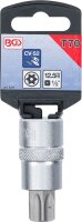Bit-Einsatz | Antrieb Innenvierkant 12,5 mm (1/2") | T-Profil (für Torx) mit Bohrung T70