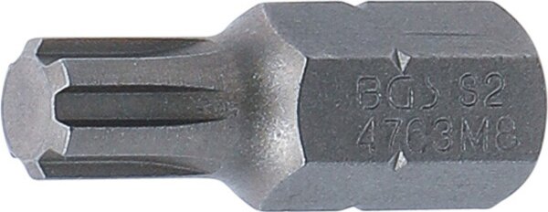 Bit | Länge 30 mm | Antrieb Außensechskant 10 mm (3/8") | Keil-Profil (für RIBE) M8