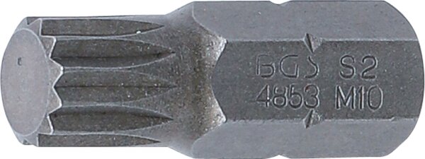 Bit | Länge 30 mm | Antrieb Außensechskant 10 mm (3/8") | Innenvielzahn (für XZN) M10