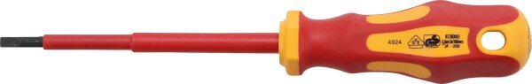 VDE-Schraubendreher | Schlitz 4 mm | Klingenlänge 100 mm