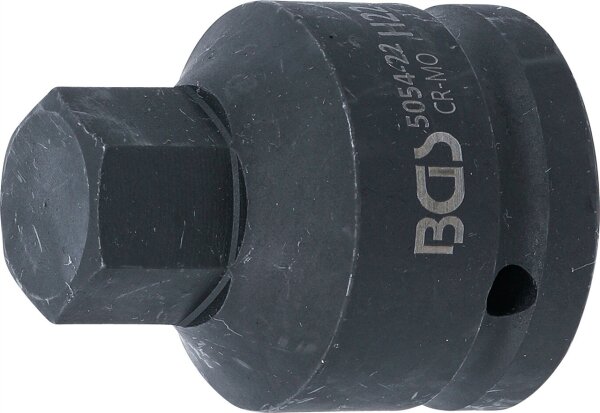 Kraft-Bit-Einsatz | Länge 55 mm | Antrieb Innenvierkant 20 mm (3/4") | Innensechskant 22 mm