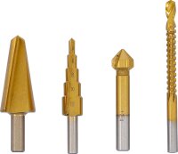 Multi-Bohrer-Satz | HSS-G | titan-nitriert | 4-tlg.
