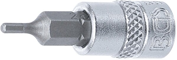 Bit-Einsatz | Antrieb Innenvierkant 6,3 mm (1/4") | Innensechskant 2 mm