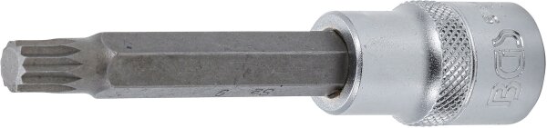 Bit-Einsatz | Länge 100 mm | Antrieb Innenvierkant 12,5 mm (1/2") | Innenvielzahn (für XZN) M9