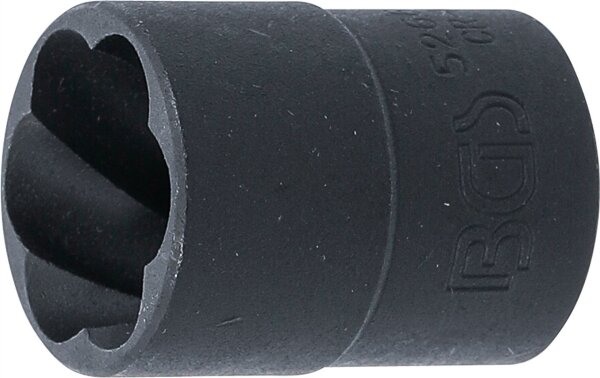 Spiral-Profil-Steckschlüssel-Einsatz / Schraubenausdreher | Antrieb Innenvierkant 12,5 mm (1/2") | SW 19 mm