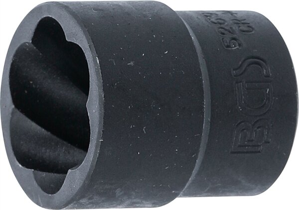 Spiral-Profil-Steckschlüssel-Einsatz / Schraubenausdreher | Antrieb Innenvierkant 12,5 mm (1/2") | SW 21 mm