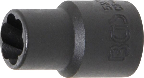 Spiral-Profil-Steckschlüssel-Einsatz / Schraubenausdreher | Antrieb Innenvierkant 10 mm (3/8") | SW 10 mm