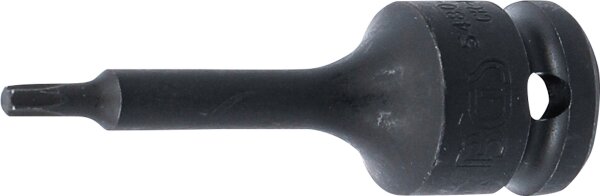 Kraft-Bit-Einsatz | Länge 75 mm | Antrieb Innenvierkant 12,5 mm (1/2") | T-Profil (für Torx) T25