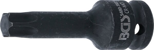 Kraft-Bit-Einsatz | Länge 75 mm | Antrieb Innenvierkant 12,5 mm (1/2") | T-Profil (für Torx) T60