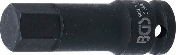 Kraft-Bit-Einsatz | Länge 75 mm | Antrieb Innenvierkant 12,5 mm (1/2") | Innensechskant 19 mm