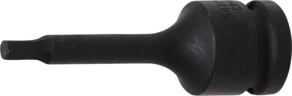 Kraft-Bit-Einsatz | Länge 75 mm | Antrieb Innenvierkant 12,5 mm (1/2") | Innensechskant 5 mm