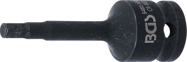 Kraft-Bit-Einsatz | Länge 75 mm | Antrieb Innenvierkant 12,5 mm (1/2") | Innensechskant 6 mm