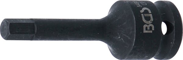 Kraft-Bit-Einsatz | Länge 75 mm | Antrieb Innenvierkant 12,5 mm (1/2") | Innensechskant 8 mm