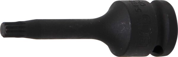 Kraft-Bit-Einsatz | Länge 75 mm | Antrieb Innenvierkant 12,5 mm (1/2") | Innenvielzahn (für XZN) M8