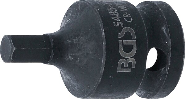 Kraft-Bit-Einsatz | Länge 42 mm | Antrieb Innenvierkant 12,5 mm (1/2") | Innensechskant 7 mm