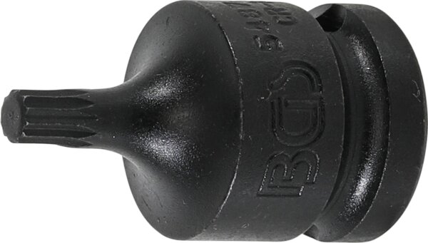 Kraft-Bit-Einsatz | Länge 43 mm | Antrieb Innenvierkant 12,5 mm (1/2") | Innenvielzahn (für XZN) M6