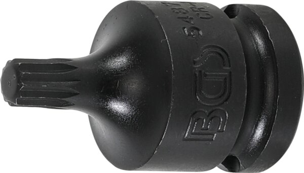 Kraft-Bit-Einsatz | Länge 43 mm | Antrieb Innenvierkant 12,5 mm (1/2") | Innenvielzahn (für XZN) M8