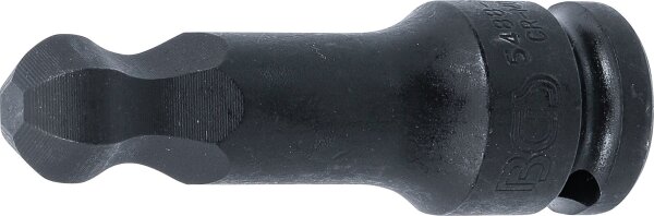 Kraft-Bit-Einsatz | Länge 75 mm | Antrieb Innenvierkant 12,5 mm (1/2") | Innensechskant mit Kugelkopf 15 mm