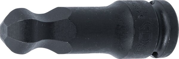 Kraft-Bit-Einsatz | Länge 75 mm | Antrieb Innenvierkant 12,5 mm (1/2") | Innensechskant mit Kugelkopf 17 mm