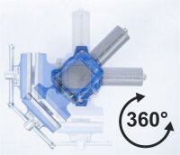 Parallel-Schraubstock | 100 mm Spannbacken | 360° drehbar