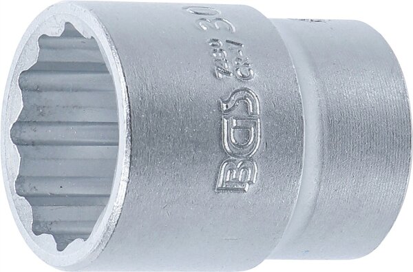 Steckschlüssel-Einsatz Zwölfkant | Antrieb Innenvierkant 20 mm (3/4") | SW 30 mm