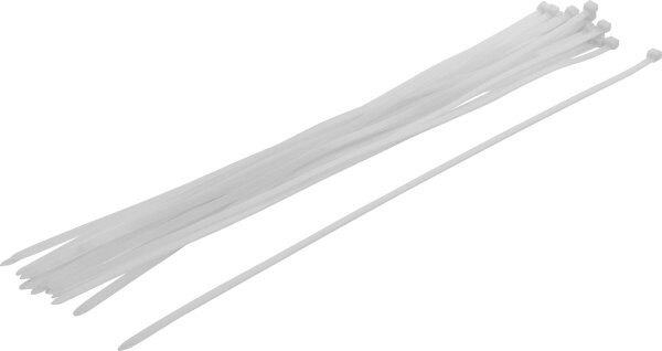 Kabelbinder-Sortiment | weiß | 8,0 x 600 mm | 20-tlg.