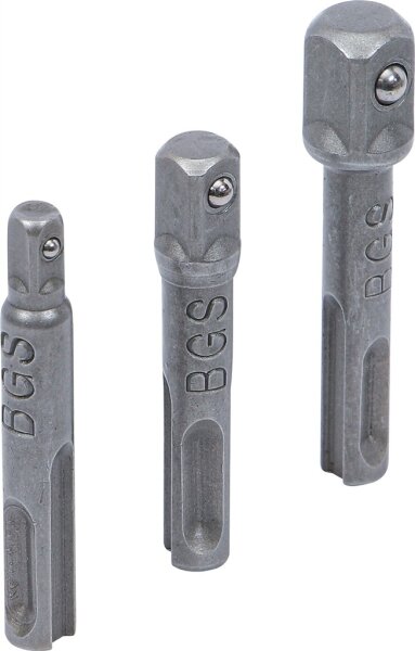 Adapter-Satz | SDS - Außenvierkant 6,3 mm (1/4"), 10 mm (3/8"), 12,5 mm (1/2") | 3-tlg.