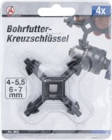Bohrfutter-Kreuzschlüssel | universal | Ø 4 / 5,5 / 6 / 7 mm