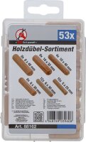 Holzdübel-Sortiment | Ø 5 - 10 mm | 53-tlg.