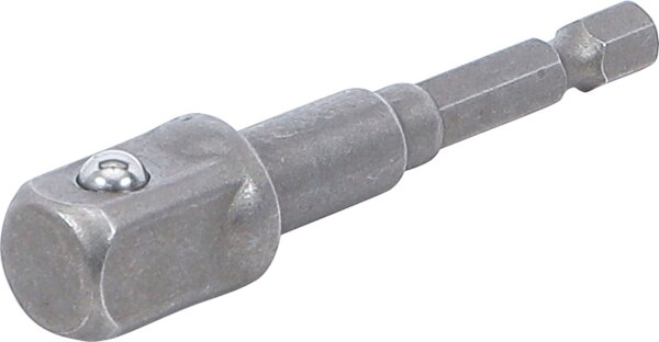 Adapter für Bohrmaschinen | Antrieb Außensechskant 6,3 mm (1/4") / Abtrieb Außenvierkant 12,5 mm (1/2")