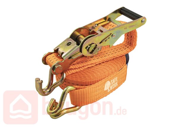 Eurotec Zurrgurt mit Ratsche und Spitzhaken 6 m x 35 mm VE:1
