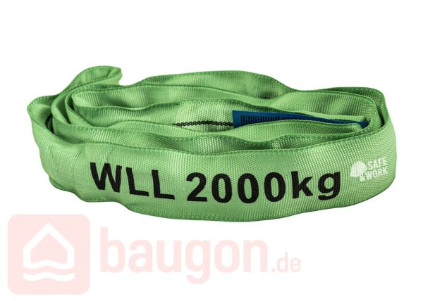 Eurotec Rundschlinge       L: 2 m, U: 4 m, B: 55mm, Tragfähigkeit 2.000 kg VE:1