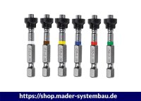 Eurotec Magnet-Bit-Set 50 mm; TX 10 weiß VE:5