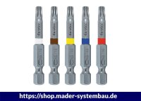 Eurotec Bit-Set 50 mm Edelstahl; TX 15 braun VE:20