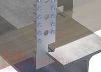 Eurotec T-Träger Anker 50 x 200 x 3,0 mm Stahl verzinkt VE:100