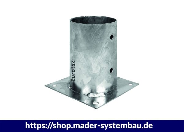 Eurotec Aufschraubhülse für Rundpfosten Pfostenaufn. Ø101 mm VE:1