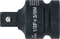 Kraft-Steckschlüssel-Adapter | Innenvierkant 12,5 mm (1/2") - Außenvierkant 10 mm (3/8")