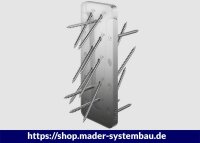 Eurotec Magnus L 110 x 300 mm; Im Set á 8 = 4 Verbinder im Set à 4 Verbinder, inkl. Schrauben VE:4