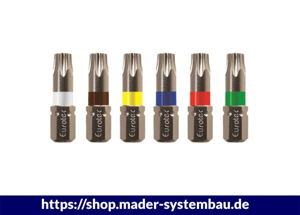 Eurotec Bit-Set 25 mm; TX 40 grün VE:10