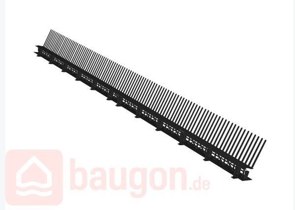 Eurotec Traufenlüftungselement schwarz 85 mm x 1 m VE:50
