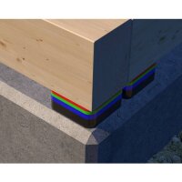 Eurotec Justierklotz schwarz 5t  100 x 100 x 10 (L x B x H) VE:300
