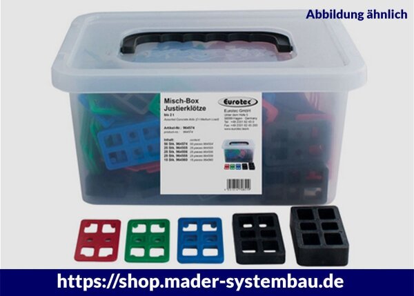 Eurotec Misch-Box Justierklotz 120 mm Höhen 1-5; Inhalt 90 Stück VE:1