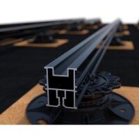 Eurotec TERRA Alu-Systemprofil H50 schwarz 39 x 50 x 1,80 x 4000 mm  RAL 9005 VE:1