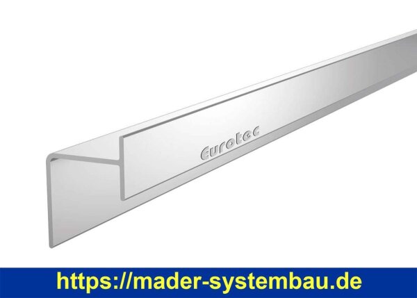 Eurotec Abschlussprofil Alu-UK unten 45 x 61,5 x 2000 mm (B x H x L) VE:1