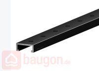 Eurotec CoverFix Fassadenschiene; schwarz RAL9005 20 x 8...