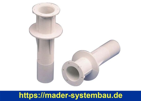 OKU Wanddurchführung poolseitig 2" IG Rohranschluss Klebestutzen Ø 63 mm,  Klebemuffe 50 mm,  L 30 cm